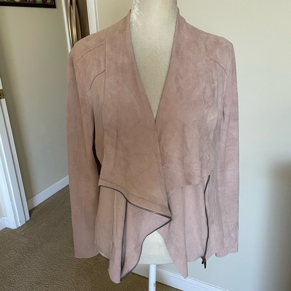 Blank NYC  Vegan Suede Women’s Draped Jacket.